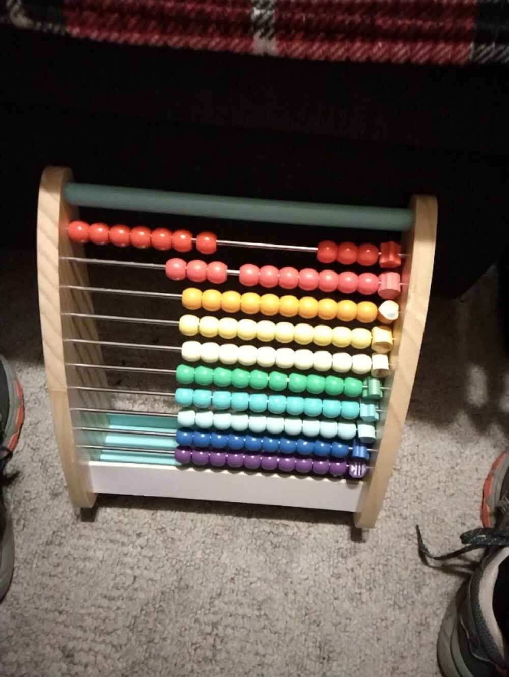 Wooden Rainbow Abacus Toy - Multicolor #388